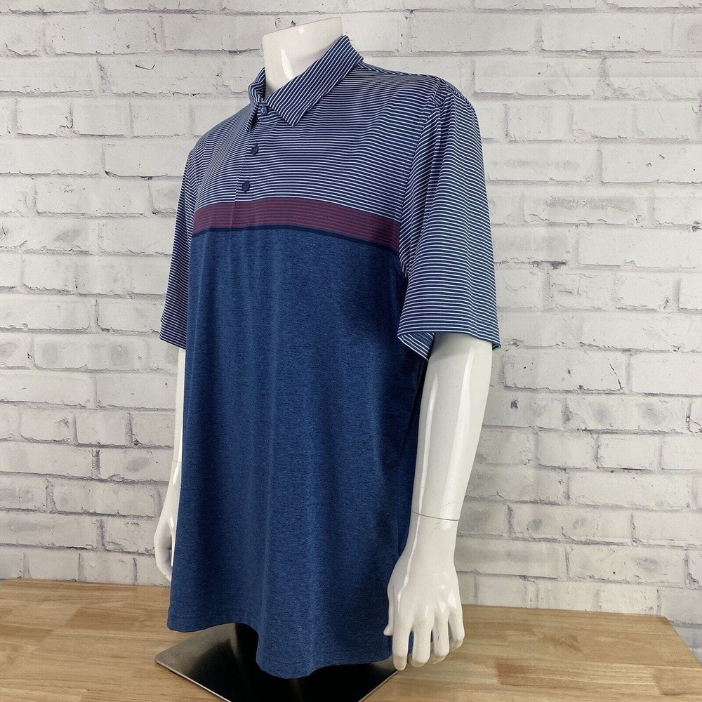 Vineyard‎ Vines Shirt Men's Extra Large XL Polo Blue Short Sleeve Performance - Picture 3 of 13